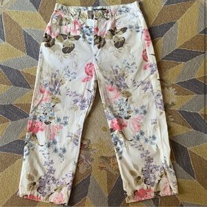 RALPH LAUREN COTTAGECORE FLORAL CAPRI PANTS SIZE 4 6 28” 29”
